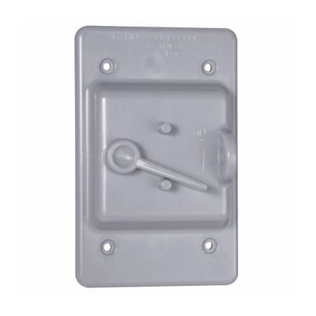 Raco Electrical Box Cover, 1 Gang Gang, Non-Metallic, Toggle Switch Cover Type PTC100GY